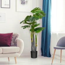 Load image into Gallery viewer, 4 Feet Artificial Tree Artificial Monstera Palm Tree Fake Plant
