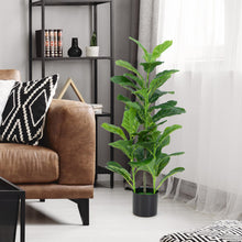 Load image into Gallery viewer, 2-Pack Artificial Fiddle Leaf Fig Tree for Indoor and Outdoor