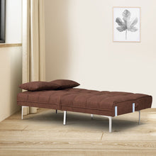 Load image into Gallery viewer, Futon Sofa Convertible Sofa Bed w/ Adjustable Armrests & Backrests