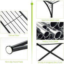 Load image into Gallery viewer, 3-Tier Metal Plant Rack Garden Shelf in Stair Style