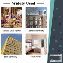 Load image into Gallery viewer, Twin Over Twin Bunk Bed Frame Platform with Guard Rails and Side Ladder