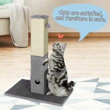 Load image into Gallery viewer, 31 inch Tall Cat Scratching Post Claw Scratcher with Sisal Rope and 2 plush Ball-Gray
