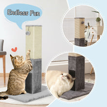 Load image into Gallery viewer, 31 inch Tall Cat Scratching Post Claw Scratcher with Sisal Rope and 2 plush Ball-Gray