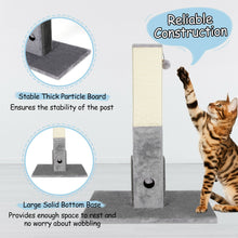 Load image into Gallery viewer, 31 inch Tall Cat Scratching Post Claw Scratcher with Sisal Rope and 2 plush Ball-Gray