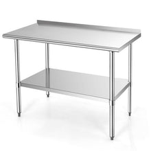 Load image into Gallery viewer, Stainless Steel Table for Prep and Work with Backsplash-24 x 48 inch