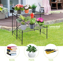 Load image into Gallery viewer, 2-Tier Metal Plant Stand Garden Shelf