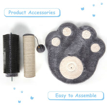 Load image into Gallery viewer, 20.5 inch Tall Cat Scratching Post Claw Scratcher with Sisal Rope and Plush Ball-Gray