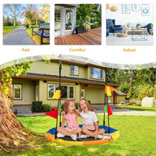 Load image into Gallery viewer, 40 Inch Flying Saucer Tree Swing with Hanging Straps Monkey-Yellow