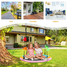 Load image into Gallery viewer, 40 Inch Flying Saucer Tree Swing with Hanging Straps Monkey-Pink