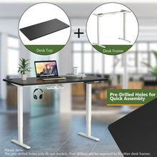Load image into Gallery viewer, 58" x 28" Universal Tabletop for Standard and Standing Desk Frame-Black