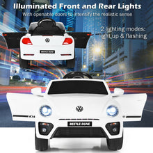 Load image into Gallery viewer, Volkswagen Beetle Kids Electric Ride On Car with Remote Control-White
