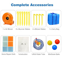 Load image into Gallery viewer, Inflatable Water Slide Kids Bounce House Splash Water Pool with Blower