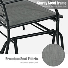 Load image into Gallery viewer, Iron Patio Rocking Chair for Outdoor Backyard and Lawn-Gray