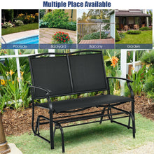 Load image into Gallery viewer, Iron Patio Rocking Chair for Outdoor Backyard and Lawn-Black