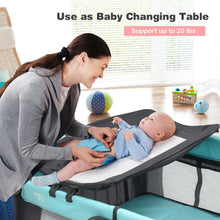 Load image into Gallery viewer, 3 in 1 Baby Playard Portable Infant Nursery Center with Music Box-Green