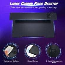 Load image into Gallery viewer, E-Sports Gaming Desk with Monitor Shelf and Cup Holder