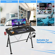 Load image into Gallery viewer, Y-shaped Gaming Desk with Phone Slot and Cup Holder