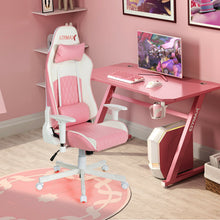 Load image into Gallery viewer, Ergonomic High Back Computer Desk Chair with Headrest and Lumbar Support-Pink