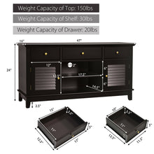 Load image into Gallery viewer, TV Stand Media Console with Drawers Cabinets-Brown
