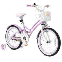 Load image into Gallery viewer, 18 Inch Kids Adjustable Bike with Training Wheels-Purple