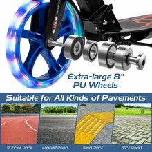 Load image into Gallery viewer, Aluminum Folding Kick Scooter with LED Wheels for Adults and Kids-Black