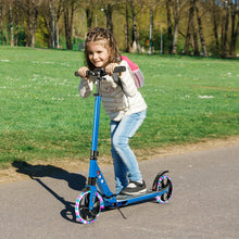 Load image into Gallery viewer, Aluminum Folding Kick Scooter with LED Wheels for Adults and Kids-Blue