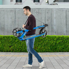 Load image into Gallery viewer, Aluminum Folding Kick Scooter with LED Wheels for Adults and Kids-Blue