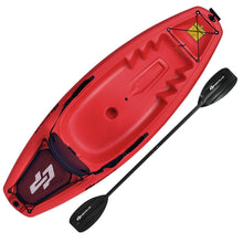Load image into Gallery viewer, 6ft Youth Kids Kayak with Bonus Paddle and Folding Backrest for Kid Over 5-Red
