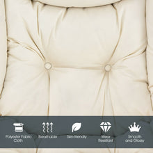 Load image into Gallery viewer, Modern Polyester Fabric Lazy Chair with Side Pocket-Beige