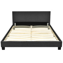 Load image into Gallery viewer, Full Upholstered Platform Bed Frame with Headboard Wood Slat-Gray