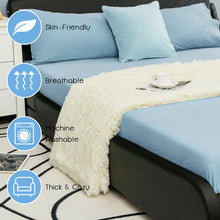 Load image into Gallery viewer, Double Sided 88 x 77 Inch Throw Blanket Machine Washable-Beige