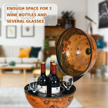 Load image into Gallery viewer, 19 Inch 16th Century Nautical Map Tabletop Globe Wine Cabinet-Brown