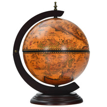Load image into Gallery viewer, 19 Inch 16th Century Nautical Map Tabletop Globe Wine Cabinet-Brown
