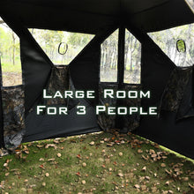Load image into Gallery viewer, 3 Person Portable Hunting Blind Pop-Up Ground Tent with Gun Ports and Carrying Bag