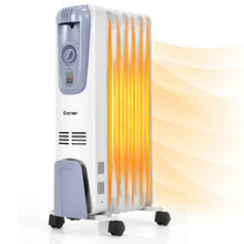 Load image into Gallery viewer, 1500W Electric Oil Filled Radiator with 4 Bottom Wheels