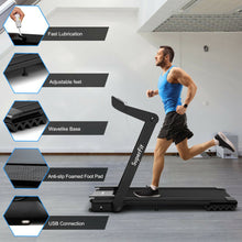 Load image into Gallery viewer, 4.0HP Foldable Electric Treadmill Jogging Machine with Speaker LED-Black