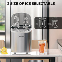 Load image into Gallery viewer, 2.2 L Portable Ice Cube Maker with Bullet Shaped Ice Cube-Gray