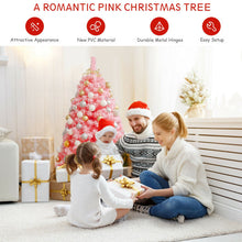 Load image into Gallery viewer, Pink Christmas Tree with Snow Flocked PVC Tips and Metal Stand-4.5 ft