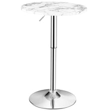 Load image into Gallery viewer, Round Height Adjustable Bistro Bar Table White