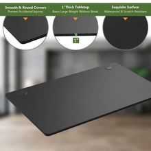 Load image into Gallery viewer, 47'' x 30'' Universal Tabletop for Standard and Standing Desk Frame-Black