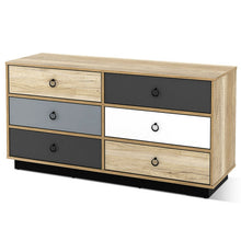 Load image into Gallery viewer, 6 Drawer Double Dresser Accent Storage Tower for Bedroom Hallway Entryway