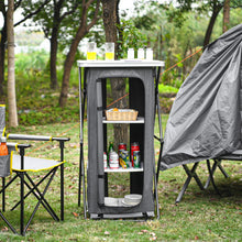 Load image into Gallery viewer, Folding Pop-Up Cupboard Compact Camping Storage Cabinet with Bag-L