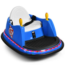 Load image into Gallery viewer, 6V Kids Ride On Bumper Car Vehicle 360-degree Spin Race Toy with Remote Control-Blue