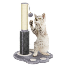 Load image into Gallery viewer, 20.5 inch Tall Cat Scratching Post Claw Scratcher with Sisal Rope and Plush Ball-Gray