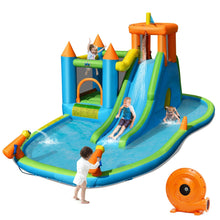 Load image into Gallery viewer, Inflatable Water Slide Kids Bounce House Splash Water Pool with Blower