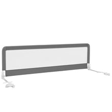 Load image into Gallery viewer, 71 Inch Extra Long Swing Down Bed Guardrail with Safety Straps-Gray
