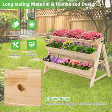 Load image into Gallery viewer, 3 Tier Wooden Vertical Raised Garden Bed with Storage Shelf