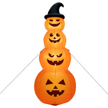 Load image into Gallery viewer, 8 Feet Inflatable Halloween Pumpkins Stack with Built-in LED Lights