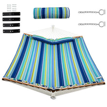 Load image into Gallery viewer, Patio Hammock Foldable Portable Swing Chair Bed with Detachable Pillow