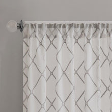Load image into Gallery viewer, Madison Park Irina Diamond Sheer Window Curtain -95" Panel MP40-2331 By Olliix